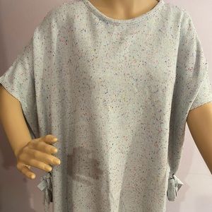 Beautiful Flecked Side Tie Poncho